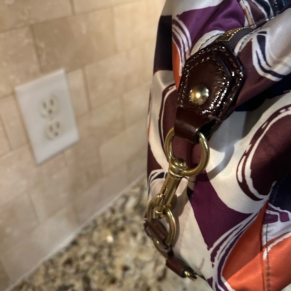 Coach Ashley Scarf Print Satchel Shoulder Bag - Picture 9 of 10